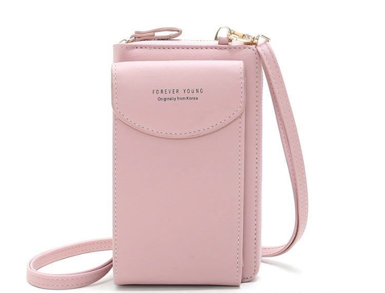 Mobile phone bag zipper women diagonal bag