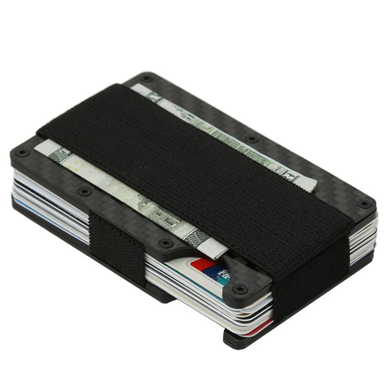 Anti-theft brush anti-scanning metal wallet