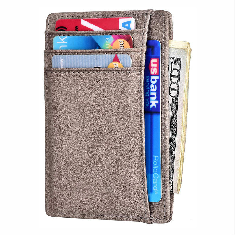 Men's Leather Card Holder RFID Anti-theft Brush In Europe And America