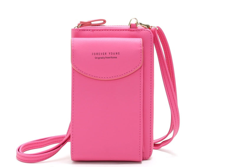 Mobile phone bag zipper women diagonal bag