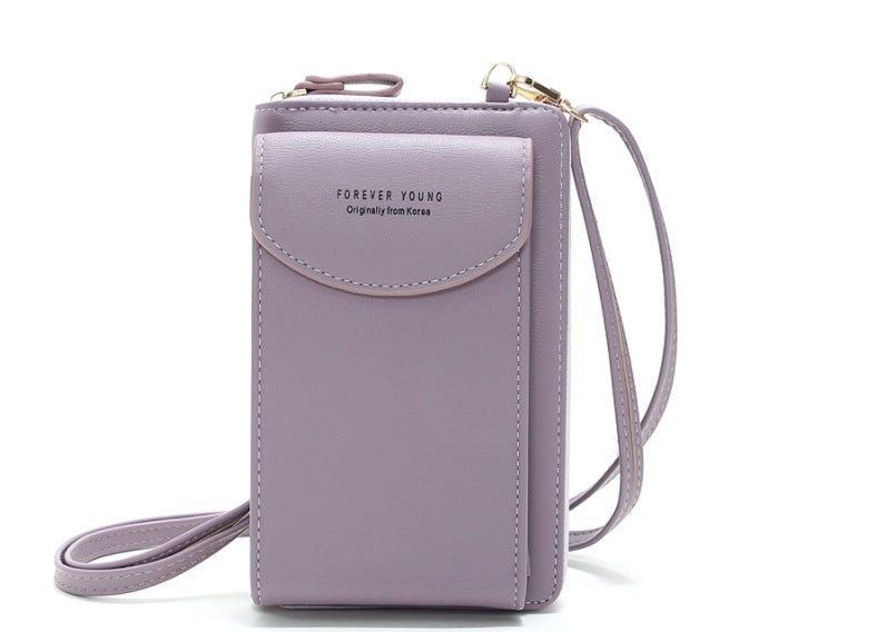 Mobile phone bag zipper women diagonal bag