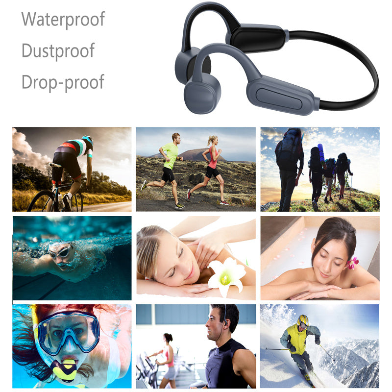 Grade 8 Waterproof Swimming MP3 Bluetooth 5.0 Wireless Headphones Built-in 16G