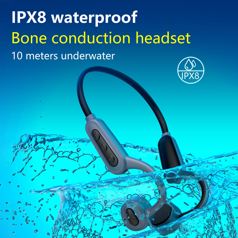 Grade 8 Waterproof Swimming MP3 Bluetooth 5.0 Wireless Headphones Built-in 16G